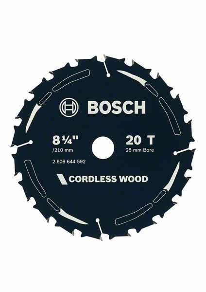 BOSCH THIN WOOD SAW BLADE 8-1/4'' 25/16 X 20 TEETH 